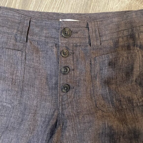 Cabi Brownish Grey Linen Flare Leg Trouser Pants size 8 - Picture 2 of 5